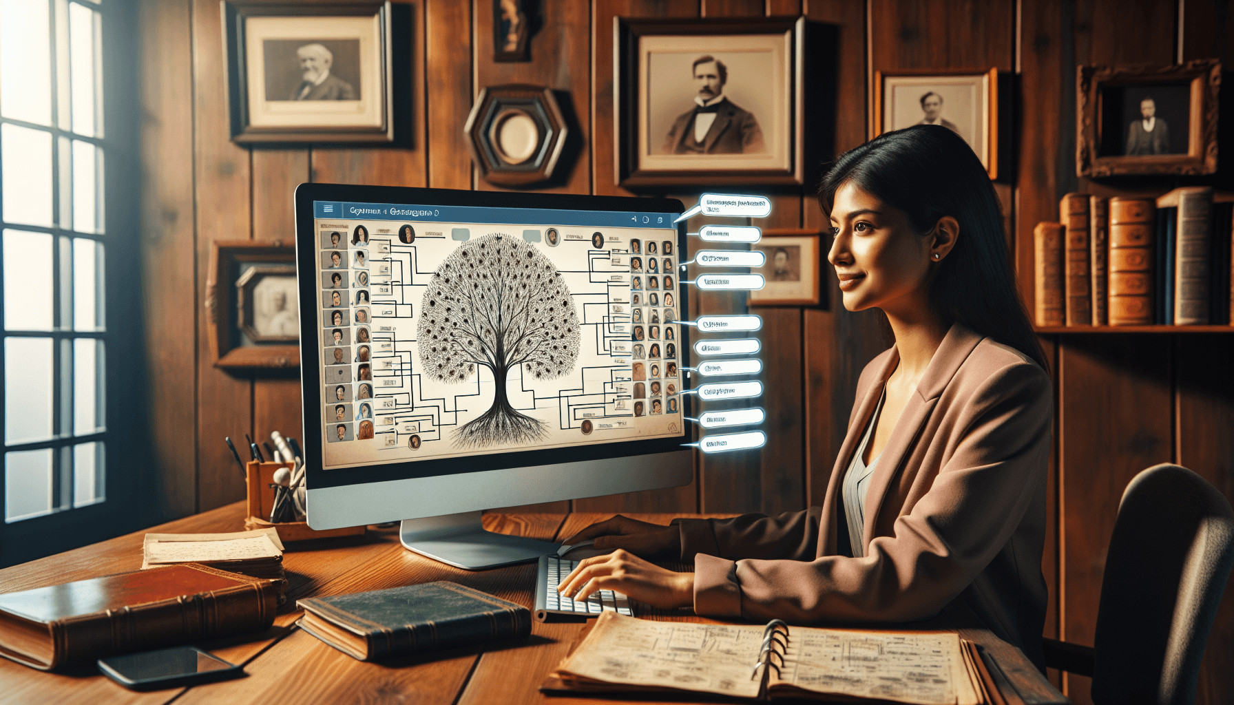 Verwandschaftsdiagramm für Genealogen