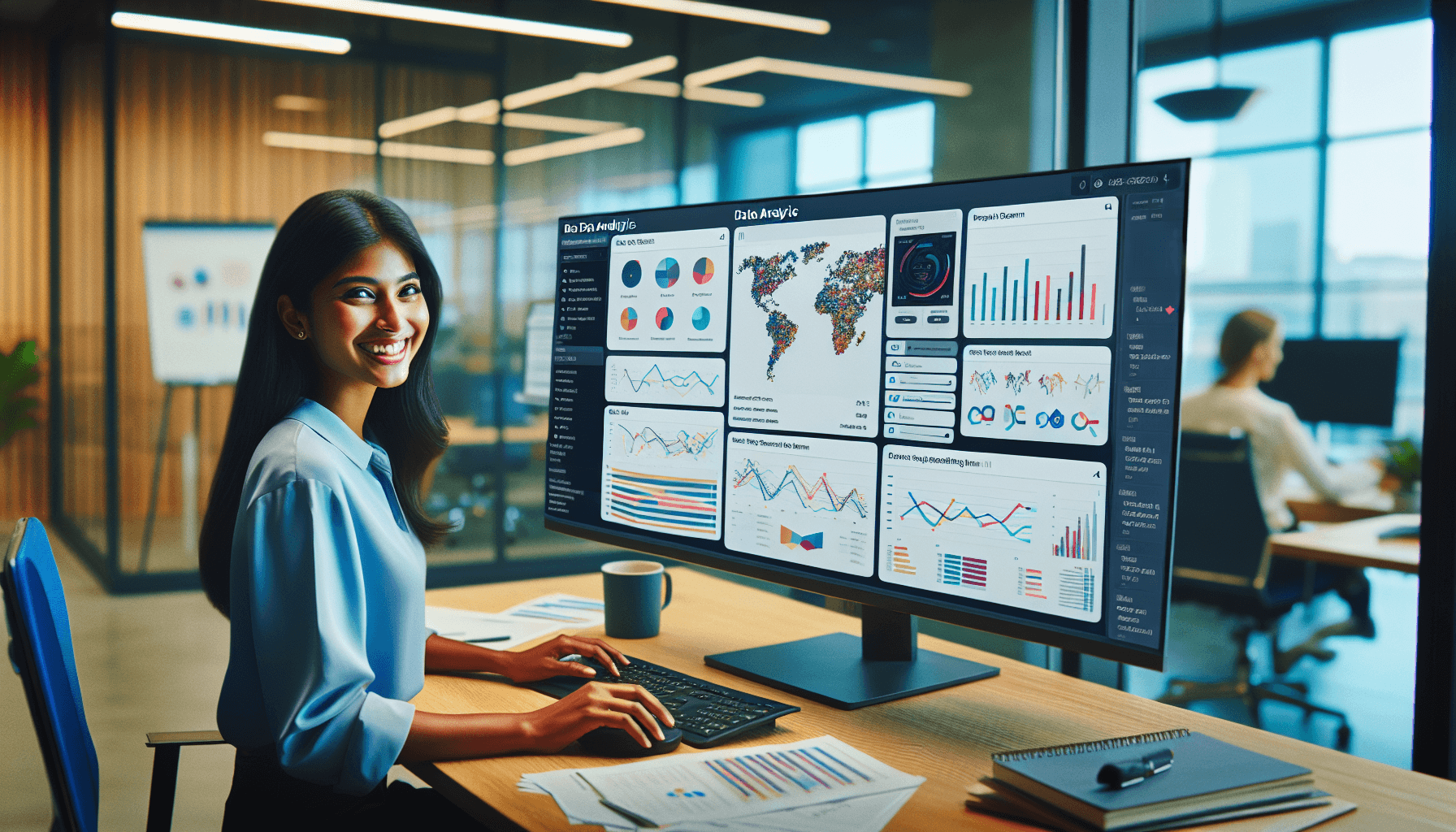 Analisti di dati che utilizzano il Creatore di Grafici AI