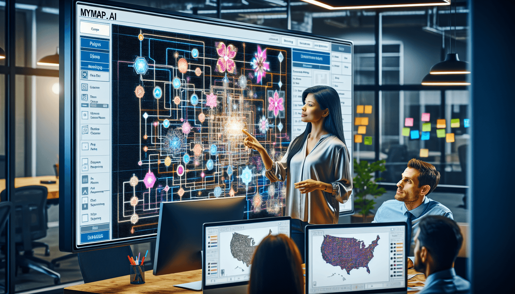 Project managers utilizing AI workflow chart maker