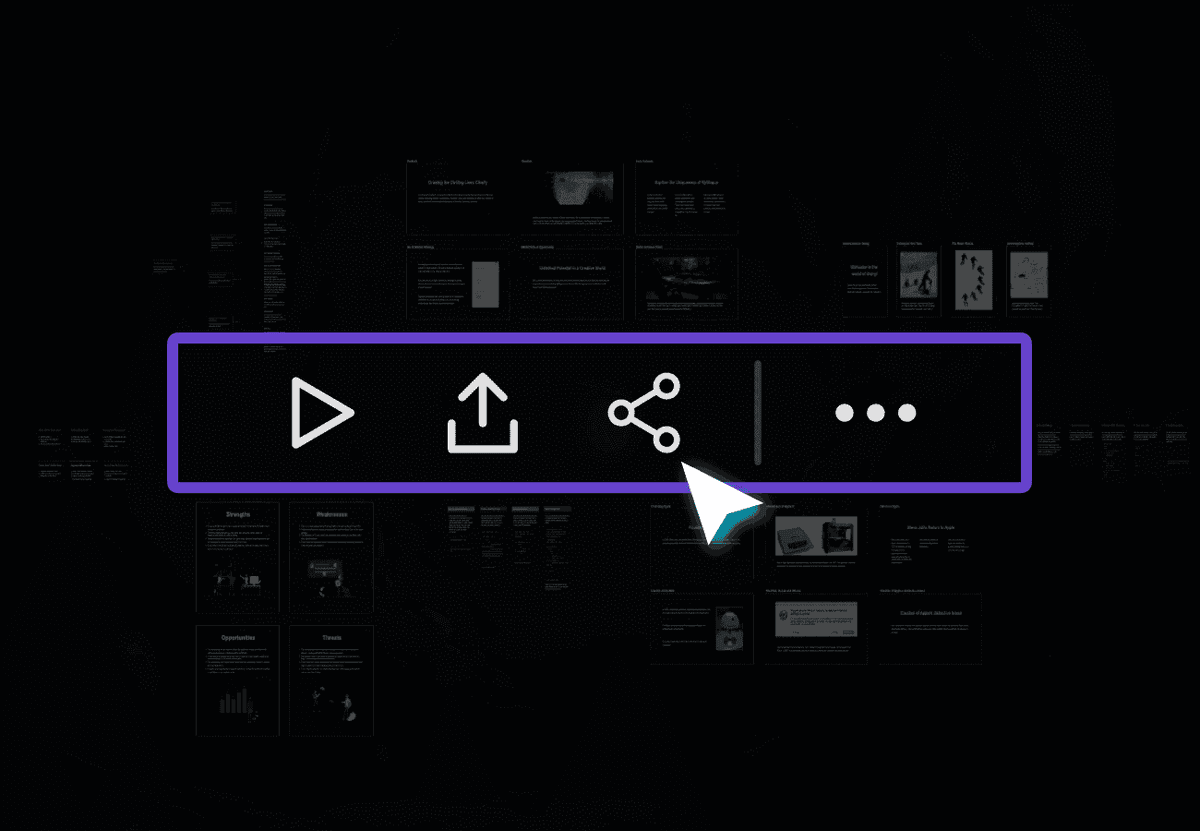 Export and share options